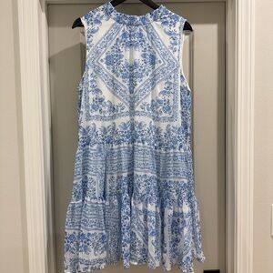 Calvin Klein blue and white dress